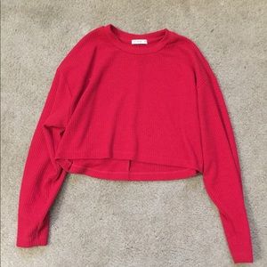 Red crop top
